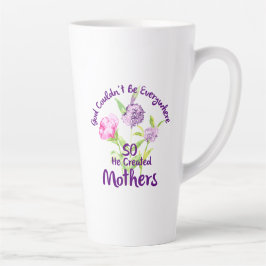 神はどこにでもいられず母を造った カフェラテマグ