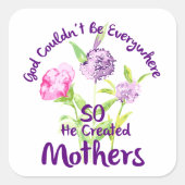 神はどこにでもいられず母を造った スクエアシール (正面)