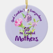 神はどこにでもいられず母を造った セラミックオーナメント (正面)