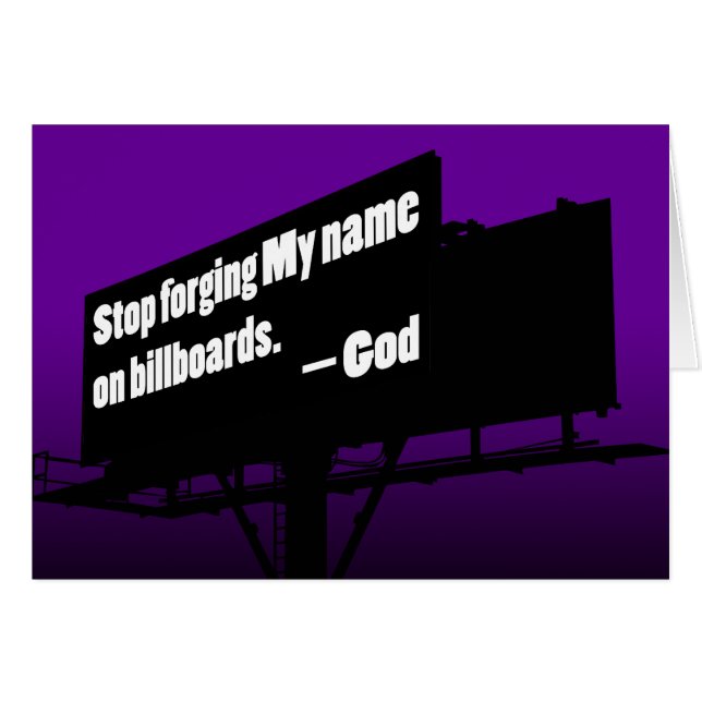 神はやめますそれを掲示板カード言います (正面横)