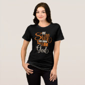 神はわたしたちとともにおられる 女性の トライブレンドＴシャツ (正面全面)