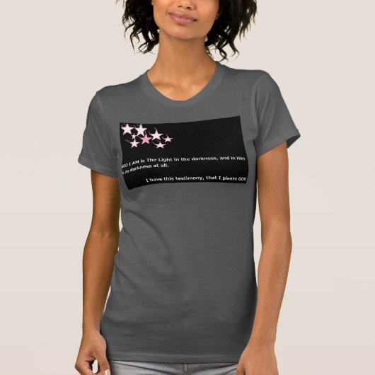 神はわれなり 我は暗闇の中の光 Tシャツ (正面)