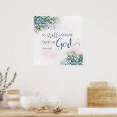 神はわれなり Psalm 46:10 われ静まれ ポスター (キッチン)