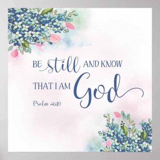 神はわれなり Psalm 46:10 われ静まれ ポスター (正面)