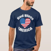 神はアメリカのハートを賛美します Tシャツ (正面)