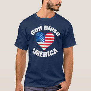 神はアメリカのハートを賛美します Tシャツ