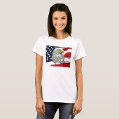 神はアメリカの女性のTシャツを賛美します Tシャツ (正面フル)