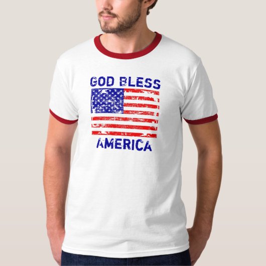 神はアメリカのTシャツを賛美します Tシャツ (正面)