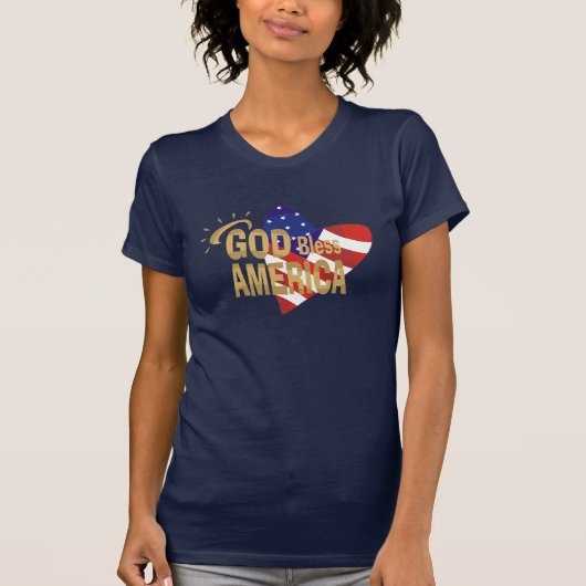 神はアメリカのTシャツを賛美します Tシャツ (正面)