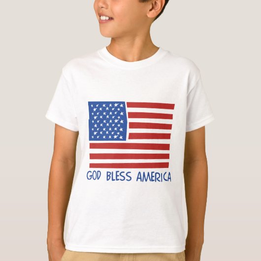 神はアメリカのTシャツを賛美します Tシャツ (正面)