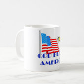 神はアメリカを賛美します コーヒーマグカップ (正面左)