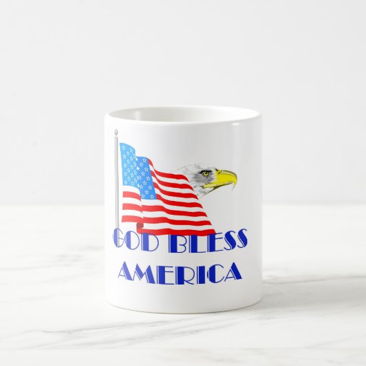 神はアメリカを賛美します コーヒーマグカップ (中央)