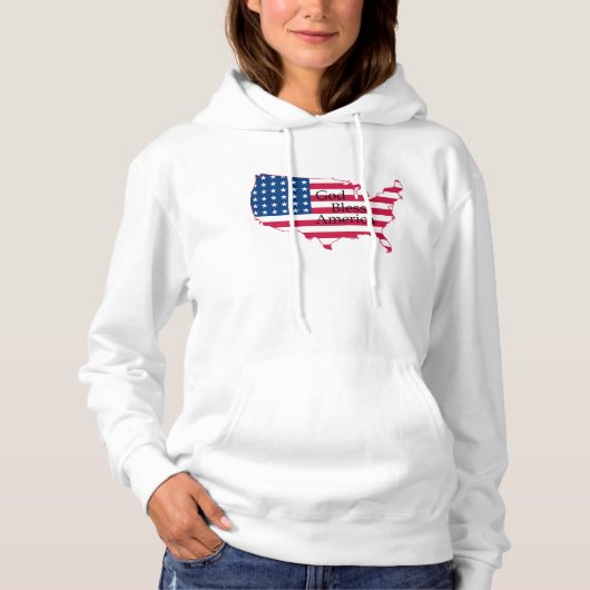 神はアメリカを賛美します パーカ (正面)