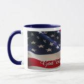 神はアメリカを賛美します マグカップ (左)