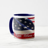 神はアメリカを賛美します マグカップ (正面左)