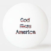 神はアメリカを賛美します 卓球ボール (裏面)
