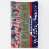 神はアメリカを賛美します 横断幕 (縦)