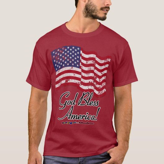 神はアメリカを賛美します! Tシャツ (正面)