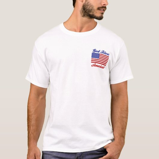 神はアメリカを賛美します!! Tシャツ (正面)