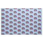 神はアメリカを青で祝福する ファブリック (ファットクウォーター)