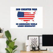 神はアメリカ人が地理学を行うように戦争を学生み出した ポスター (ホームオフィス)