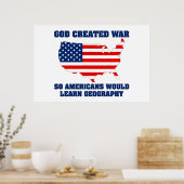 神はアメリカ人が地理学を行うように戦争を学生み出した ポスター (キッチン)