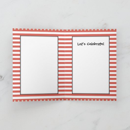 神はアメリカ、旗および白頭鷲を賛美します カード (内部)