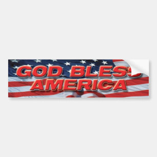 神はアメリカFLAG2を賛美します バンパーステッカー