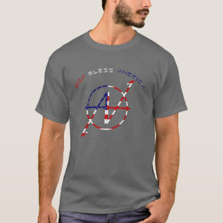 神はアメリカTを賛美します Tシャツ