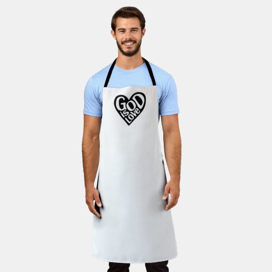 神はイエス様のような愛である引用文神の芸術愛の芸術 エプロン (着用した状態)