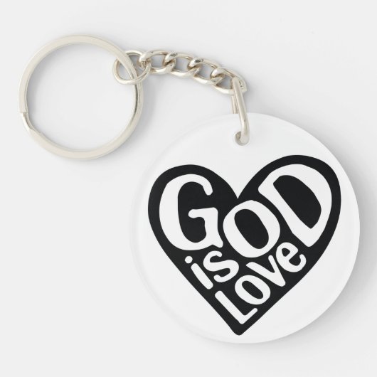 神はイエス様のような愛である引用文神の芸術愛の芸術 キーホルダー (正面)