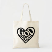 神はイエス様のような愛である引用文神の芸術愛の芸術 トートバッグ (正面)