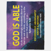 神はエペソ人のキリスト教のバイブル家族の名前 フリースブランケット (正面)