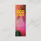 神はエペソ3:20キリスト教ミニブックマーク可能 コーリングカード (正面)