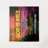 神はエペソ3:20教会を可能にする タペストリー (正面)