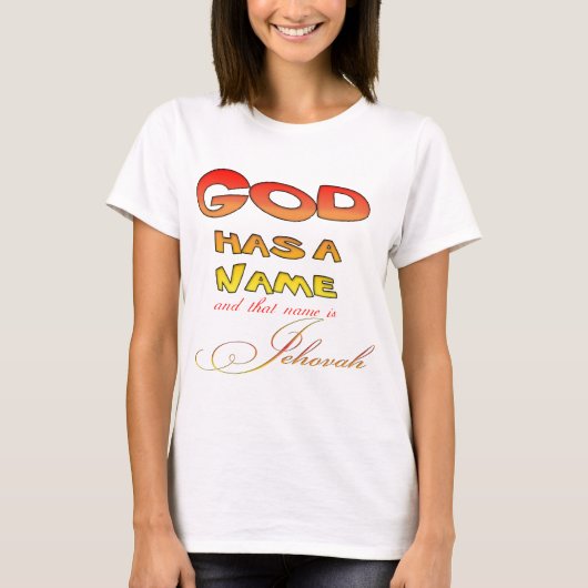 神はエホバという名を持つ Tシャツ (正面)