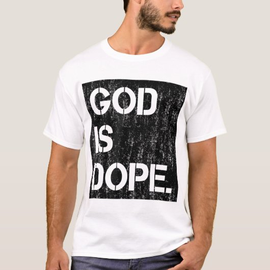 神はキリストドーピング教信者である Tシャツ (正面)
