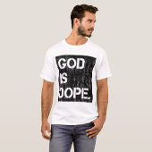 神はキリストドーピング教信者である Tシャツ (正面フル)