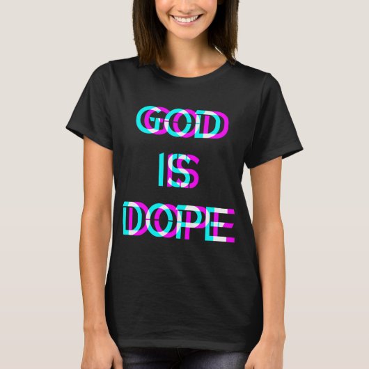 神はキリストドーピング教信者である Tシャツ (正面)