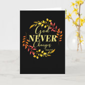 神はキリスト教の聖書の一節を変えない カード (黄色い花)