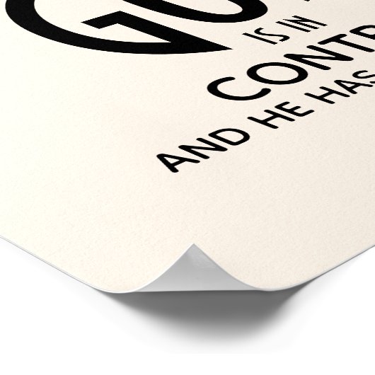 神はキリスト教を支配してい感動的る ポスター (角)