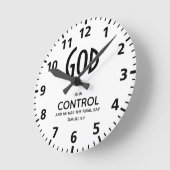 神はキリスト教を支配してい感動的る ラウンド壁時計 (傾斜)