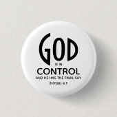 神はキリスト教を支配してい感動的る 缶バッジ (正面)
