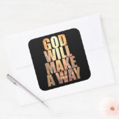 神はクリスチャンの信仰を通す スクエアシール (封筒)