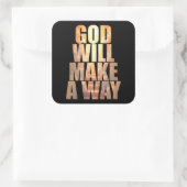 神はクリスチャンの信仰を通す スクエアシール (バッグ)