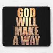 神はクリスチャンの信仰を通す マウスパッド (正面)