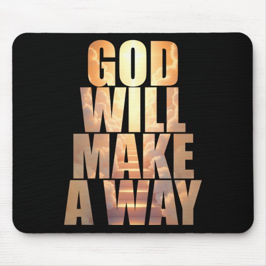 神はクリスチャンの信仰を通す マウスパッド (正面)