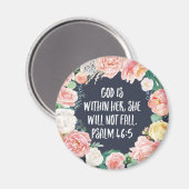 神はクリスチャンの内にあるフローラ マグネット (正面/裏面)