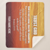 神はクリスチャンを信頼する人ではない シェルパブランケット (正面)