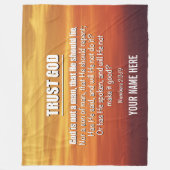 神はクリスチャンを信頼する人ではない フリースブランケット (正面)